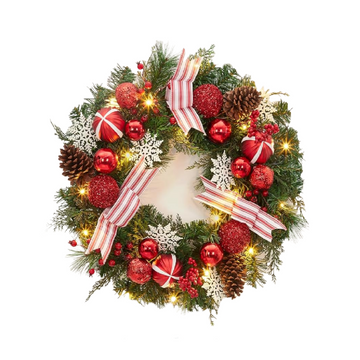 women's Christmas socks, pre-lit Christmas garland, Christmas ball ornaments, holiday decor, GARVEE Christmas