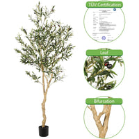 Garvee Artificial Fiddle Leaf Fig Tree 5FT(1pcs) Tall Fake Ficus Tree for Home Decor Faux Lyrata Plants Green Tree with Pot for Indoor Outdoor Home Office Living Room Bathroom Decor