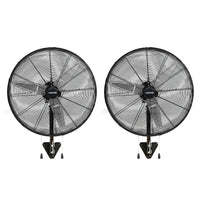 Garvee 26-Inch Wall Mount Fan, 2-Pack – High Velocity 4900 CFM Industrial Oscillating Fans with Dual Pull Cords and 3 Speeds, Heavy-Duty Wall Fans for Garage, Workshop, and Patio