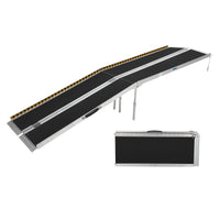 Garvee 9FT Portable Wheelchair Ramp, 600 lb Folding Aluminum Ramp with Non-Slip Surface for Steps & Doorways