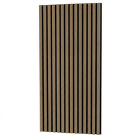 Garvee Set of 4 Modern 3D Fluted Acoustic Wood Slat Wall Panels 47.2" x 23.6" Soundproof Decorative Panels for Home Theater, Office, Studio and Interior Walls, Walnut