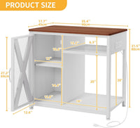 Garvee 40-50 Gallon Aquarium Stand, Fish Tank Stand with Power Outlets, Aquarium Cabinet for Fish Tank,Metal Fish Tank Stand with Storage Suitable for Turtle Tank, Reptile Terrarium, 660LBS Capacity, White