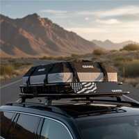 Garvee 51" x 36" Universal Roof Rack Basket With Waterproof Luggage Bag and Combination Lock For SUVs Trucks Vehicles, 200 Lbs Capacity, Black
