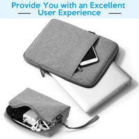 Garvee Durable 13-inch Laptop Sleeve - Compatible with MacBook, HP, Dell & More | Scratch-Proof, Waterproof, with Accessory Bag Grey
