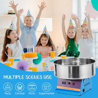 Garvee 1030W Electric Commercial Cotton Candy Machine, Candy Floss Maker with Stainless Steel Bowl, Sugar Scoop for Mall Birthday Family Party