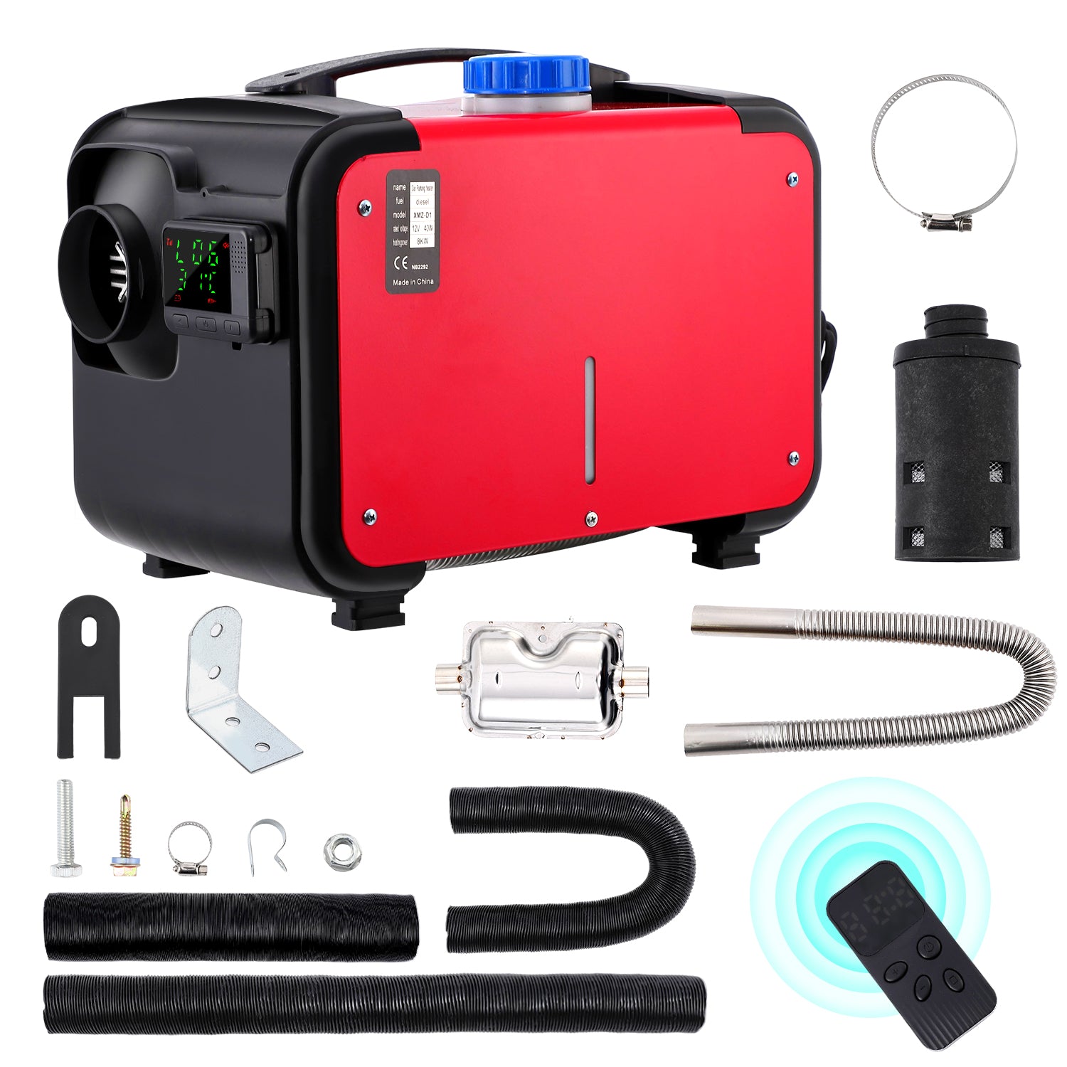 Garvee 8KW Diesel Heater, Diesel Air Heater All in One 12V, Portable Diesel Heater with LCD Monitor & Remote Control, 5L, for Vehicles RV Truck Boat Bus Motorhomes Caravans