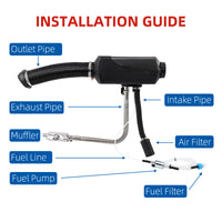 Garvee Diesel Air Heater 12V with 15L Tank & Muffler, Diesel Heater 8KW, Diesel Parking Heater with LCD Thermostat Monitor & Remote Control for Trucks, Trailer, Boat and Motor-Home