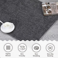 Garvee Area Rug 5x7 Modern Solid Textured Machine Washable Rug Contemporary Carpet Rug Foldable Stain Resistant Non-Slip Accent Rug for Living Room Farmhouse Dining Table Decor