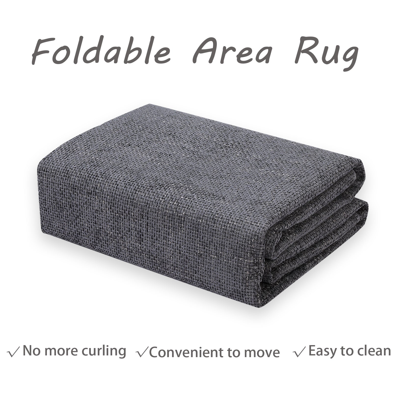 Garvee Area Rug 5x7 Modern Solid Textured Machine Washable Rug Contemporary Carpet Rug Foldable Stain Resistant Non-Slip Accent Rug for Living Room Farmhouse Dining Table Decor