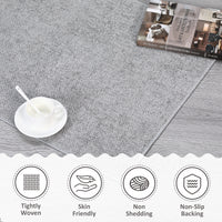 Garvee Area Rug 2x6 Modern Runner Rug Indoor Chenille Washable Rug Entryway Runners Boho Vintage Hallway Runner Rug Non-Slip Foldable Long Rug Bedside Laundry Kitchen Thin Rug Runners Light Grey