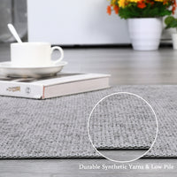 Garvee Area Rug 2x6 Modern Runner Rug Indoor Chenille Washable Rug Entryway Runners Boho Vintage Hallway Runner Rug Non-Slip Foldable Long Rug Bedside Laundry Kitchen Thin Rug Runners Light Grey