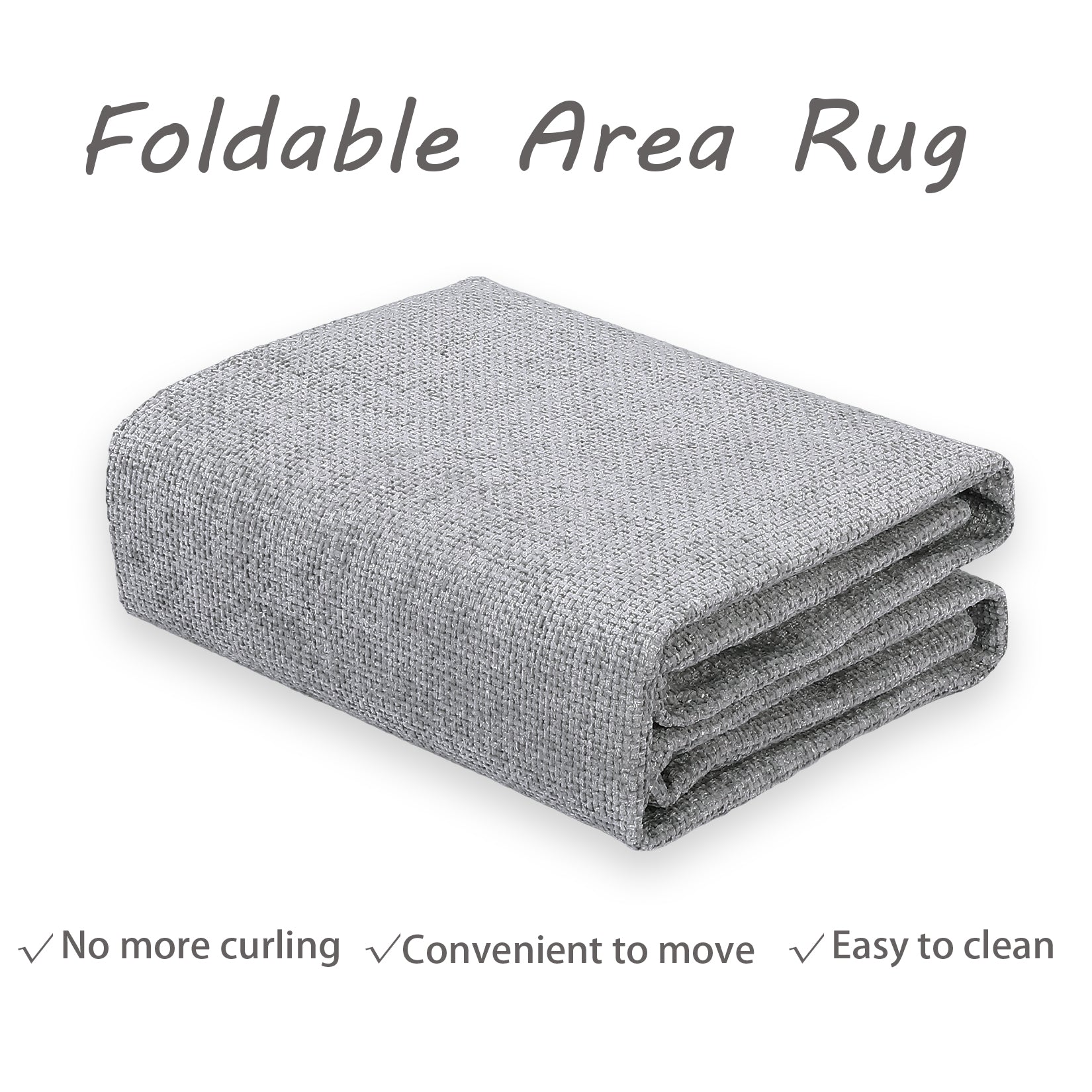 Garvee Area Rug 2x6 Modern Runner Rug Indoor Chenille Washable Rug Entryway Runners Boho Vintage Hallway Runner Rug Non-Slip Foldable Long Rug Bedside Laundry Kitchen Thin Rug Runners Light Grey