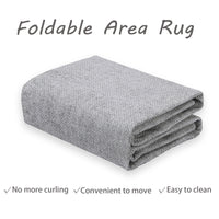 Garvee Area Rug 2x6 Modern Runner Rug Indoor Chenille Washable Rug Entryway Runners Boho Vintage Hallway Runner Rug Non-Slip Foldable Long Rug Bedside Laundry Kitchen Thin Rug Runners Light Grey