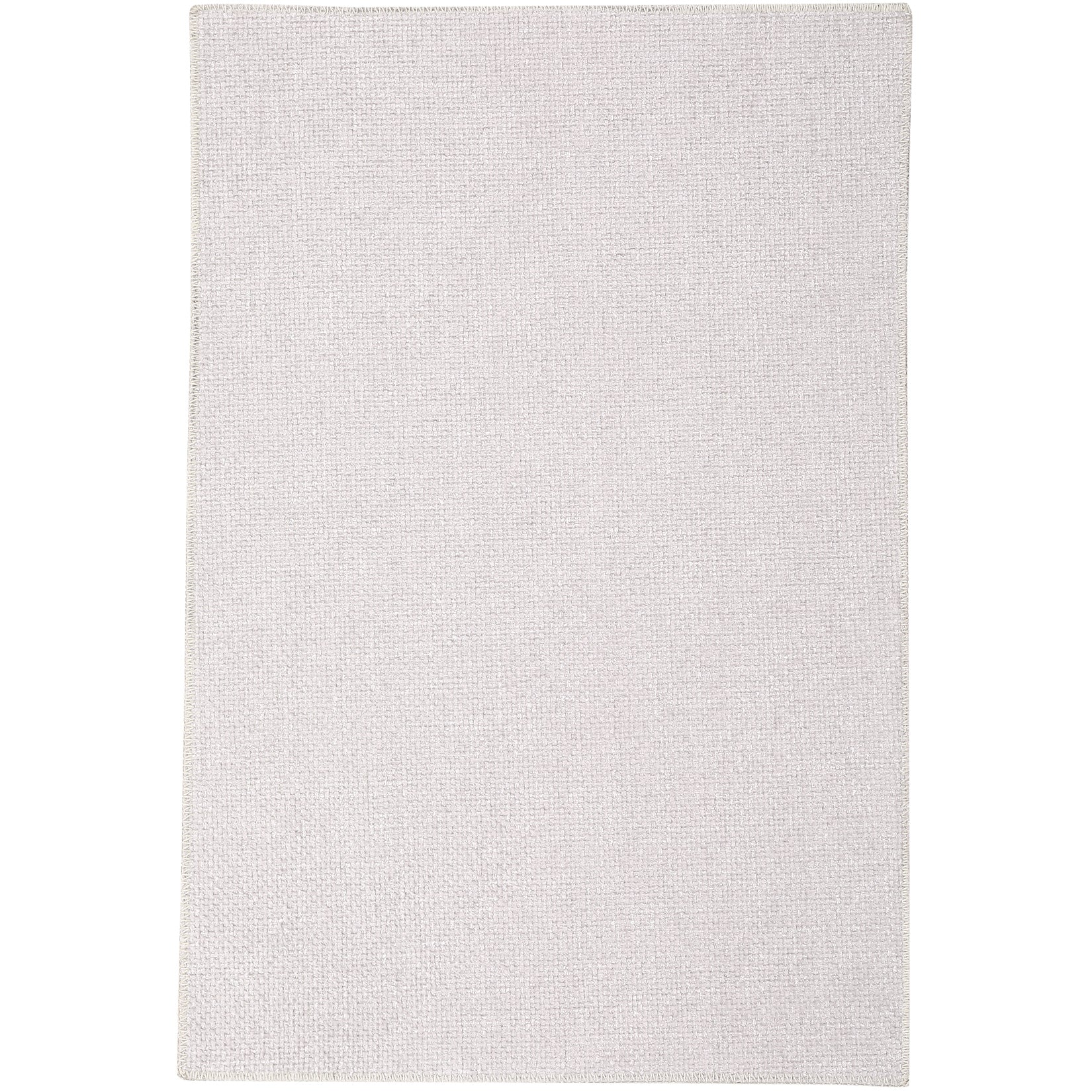 Garvee Cream White Area Rug 3x5 Solid Entryway Mat Washable Rug Indoor Low Pile Area Rug Casual Contemporary Solid Easy-Cleaning Bedroom Kitchen Living Room Rug Non-Slip Foldable Accent Rug