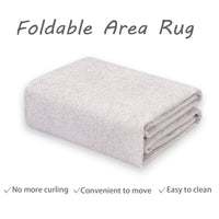 Garvee Cream White Area Rug 3x5 Solid Entryway Mat Washable Rug Indoor Low Pile Area Rug Casual Contemporary Solid Easy-Cleaning Bedroom Kitchen Living Room Rug Non-Slip Foldable Accent Rug