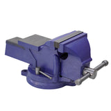 Garvee 6" Bench Vise, Heavy Duty Table Vise,360 Degree Swivel Base for Crafting Clamping Fixing Equipment, Blue - Heavy Duty Type