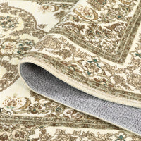 Garvee Washable Yellow 10x13 Rugs Non-Slip Neutral Area Rugs for Living Room, Low Pile Vintage Floral Distressed Small Carpet, Oriental Medallion Foldable Floor Mats for Hallway Bathroom Laundry, Yellow