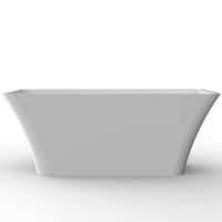 Garvee SZ3 67" Freestanding Bathtub in Streamline Design with Chrome Overflow and Drain, cUPC Certified, White