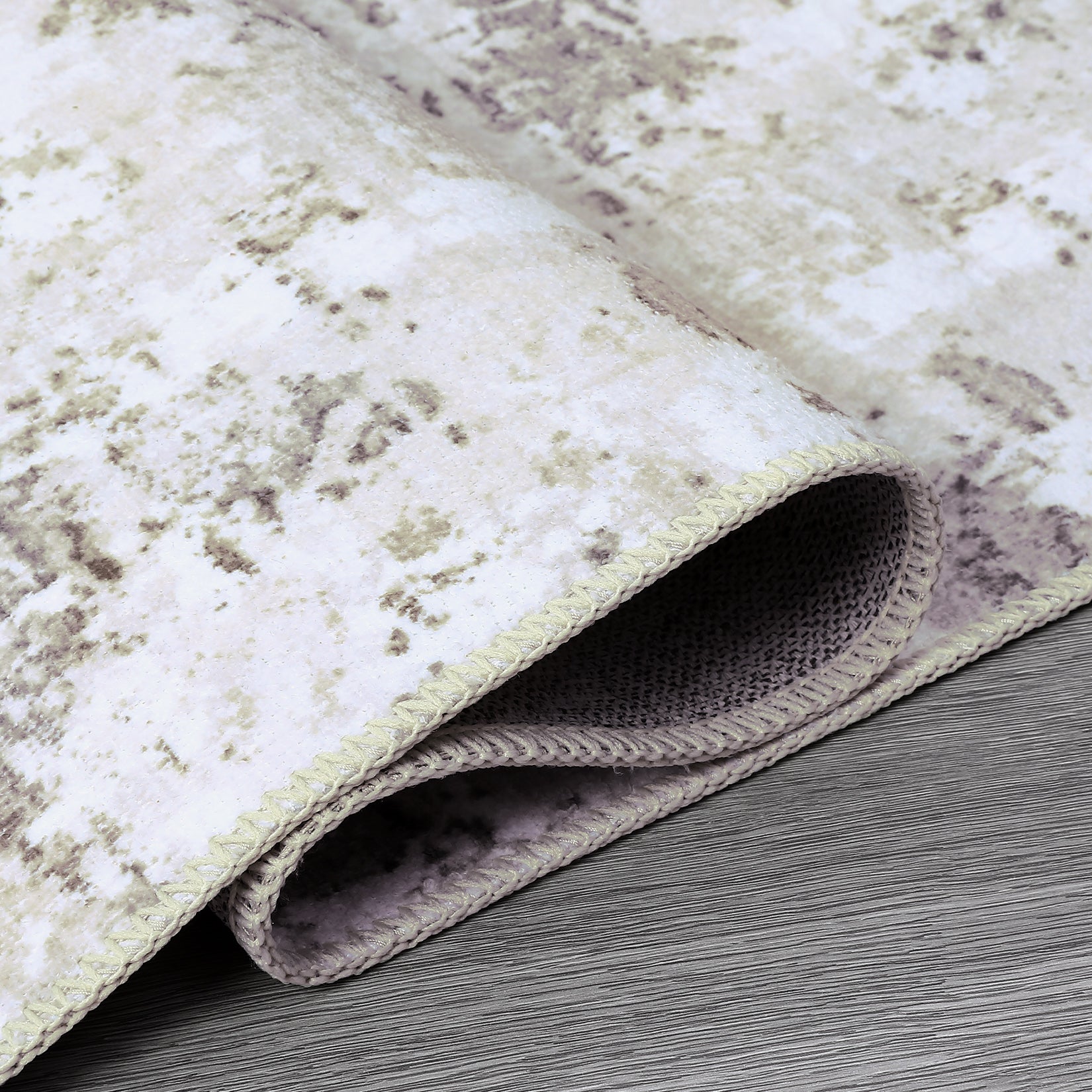 Garvee Abstract Taupe 2x6 Runner Rugs, Contemporary Distressed Hallway Runners Entryway Rug Runner Soft Kitchen Mat Distressed Floor Cover Non Slip Foldable Rug Washable Indoor Living Room Bedroom Rug