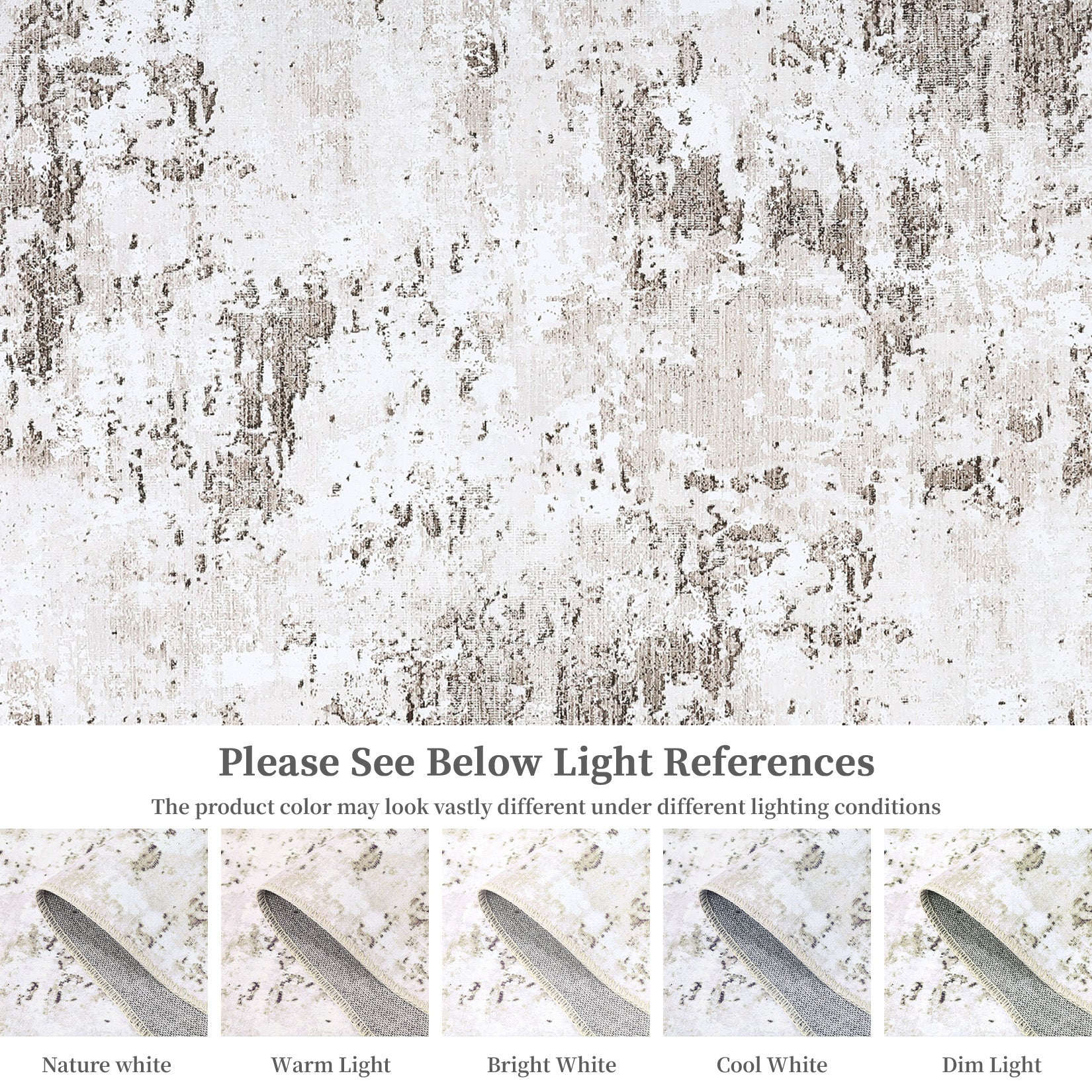 Garvee Abstract Taupe 2x6 Runner Rugs, Contemporary Distressed Hallway Runners Entryway Rug Runner Soft Kitchen Mat Distressed Floor Cover Non Slip Foldable Rug Washable Indoor Living Room Bedroom Rug