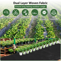 Garvee 5.8oz Premium Weed Barrier Fabric - 4ft x 300ft Landscape & Garden Mat for Effective Weed Control