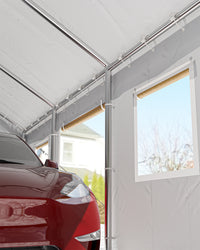 Garvee 13'x20' Heavy Duty Carport, Canopy with Removable Sidewalls & Doors, Extra-Large Portable Car Tent Garage with Roll-Up Windows, Yellow