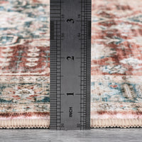 Garvee Area Rug 2x6 Vintage Rug Runner Washable Rug Soft Oriental Entryway Runners Indoor Hallway Kitchen Runners Non-Slip Non Shedding Long Rug Runner for Living Room Bedroom Bedside Bathroom Red