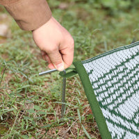 Garvee Outdoor Green 8x10 Rug Waterproof Reversible Outdoor Plastic Straw Rug Modern Palm Leaves Patio Rug Indoor Outdoor Carpet RV Mat Outside for Patio Camp Balcony Deck Picnic