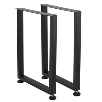 Garvee Metal Table Legs - 16" H x 17.7" W, Heavy Duty, Adjustable, Square Reinforced Steel Office Table, Ideal for Coffee & Dining Tables Office