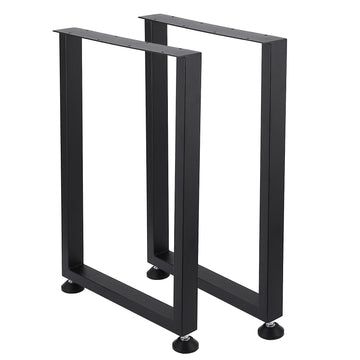 Garvee Metal Table Legs - 16" H x 17.7" W, Heavy Duty, Adjustable, Square Reinforced Steel Office Table, Ideal for Coffee & Dining Tables Office