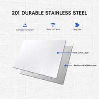 Garvee 36"L x 24"W x 55"H Stainless Steel Work Table，Heavy Duty Adjustable Shelf & Hooks,High Bearing Capacity, Removable Shelves for Kitchen, Garage, Restaurant