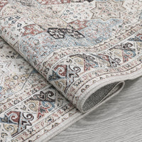 Garvee Vintage Area Rug Colorful Washable Rug Living Room Rug Bedroom Rug Indoor Carpet Tribal Distressed Rug Retro Accent Throw Rug