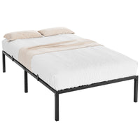 Garvee Twin Size Bed Frame with Steel Slat Support, 14 Inch Heavy Duty Metal Platform Bed Frame Twin Size, Easy Assembly, Ample Storage Space, Noise-Free Design, Black