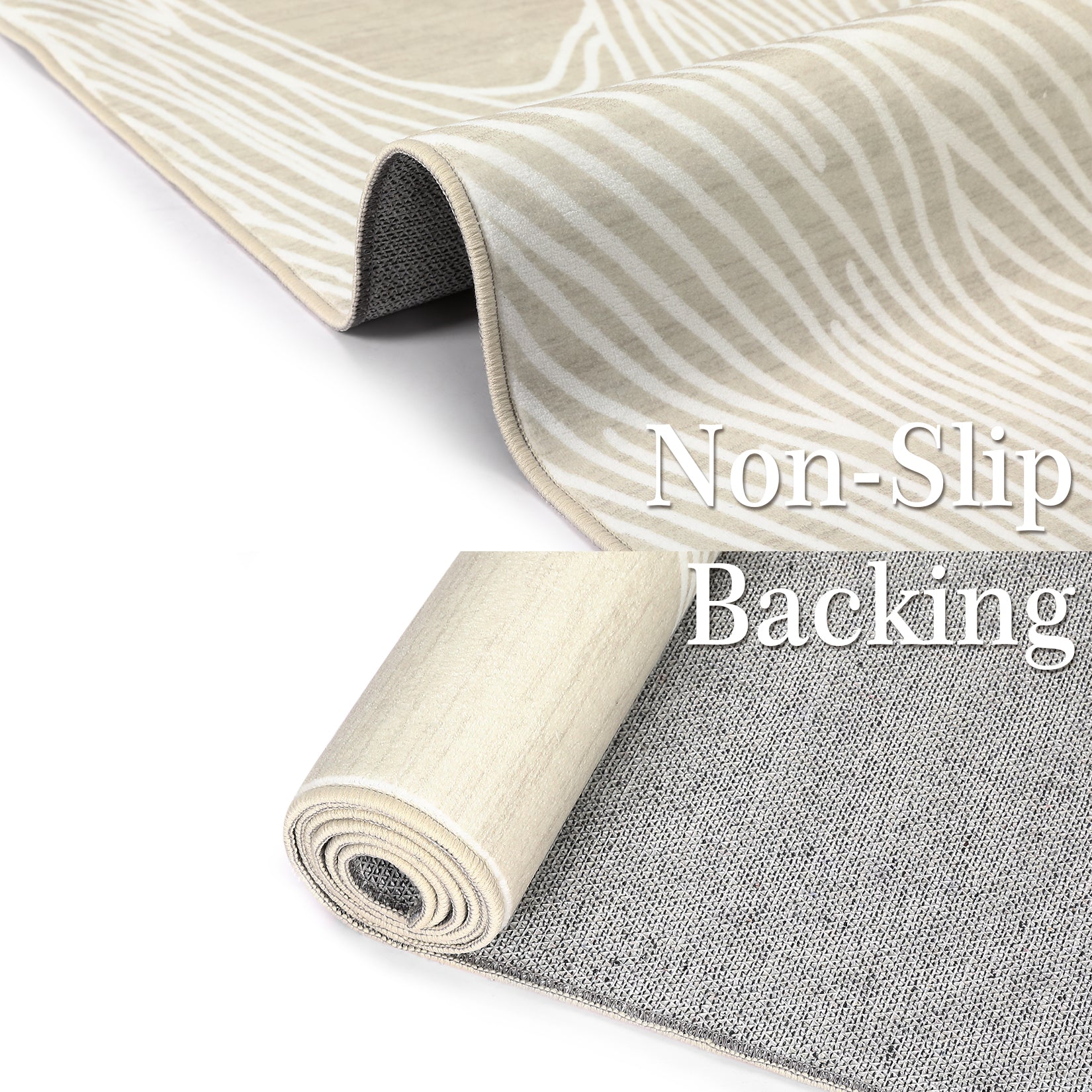 Garvee Modern Camel 10x13 Washable Rugs for Living Room Modern Bedroom Rug Aesthetic Beige Rug Large Area Rug Non Slip Throw Rugs Soft Faux Wool Low Pile Stain Resistant Carpet for Dining Room 10'x13' Beige