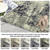 Garvee Large Area Rug 10x13 Abstract Rug Machine Washable Area Rug Non Slip Low Pile Rugs Lightweight Rug for Bedroom Living Room