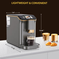 Garvee Best fully automatic espresso machine, Espresso Coffee Machines With Milk Frother Steam Wand, Insulated Milk Container for Cappuccino, Latte, Espresso Maker (20 bar, Gold)