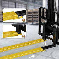 Garvee 5.5" Width Pallet Fork Extension, 4600 LBS Max Heavy Duty Steel Pallet Extensions for Forklift Truck - Yellow / 72x5.5 inch