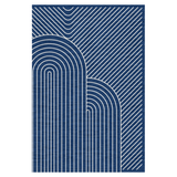Garvee Blue 10x13 Large Washable Rugs for Living Room Bedroom, Soft Non-Shedding Pearl Velvet, Modern Design - Blue