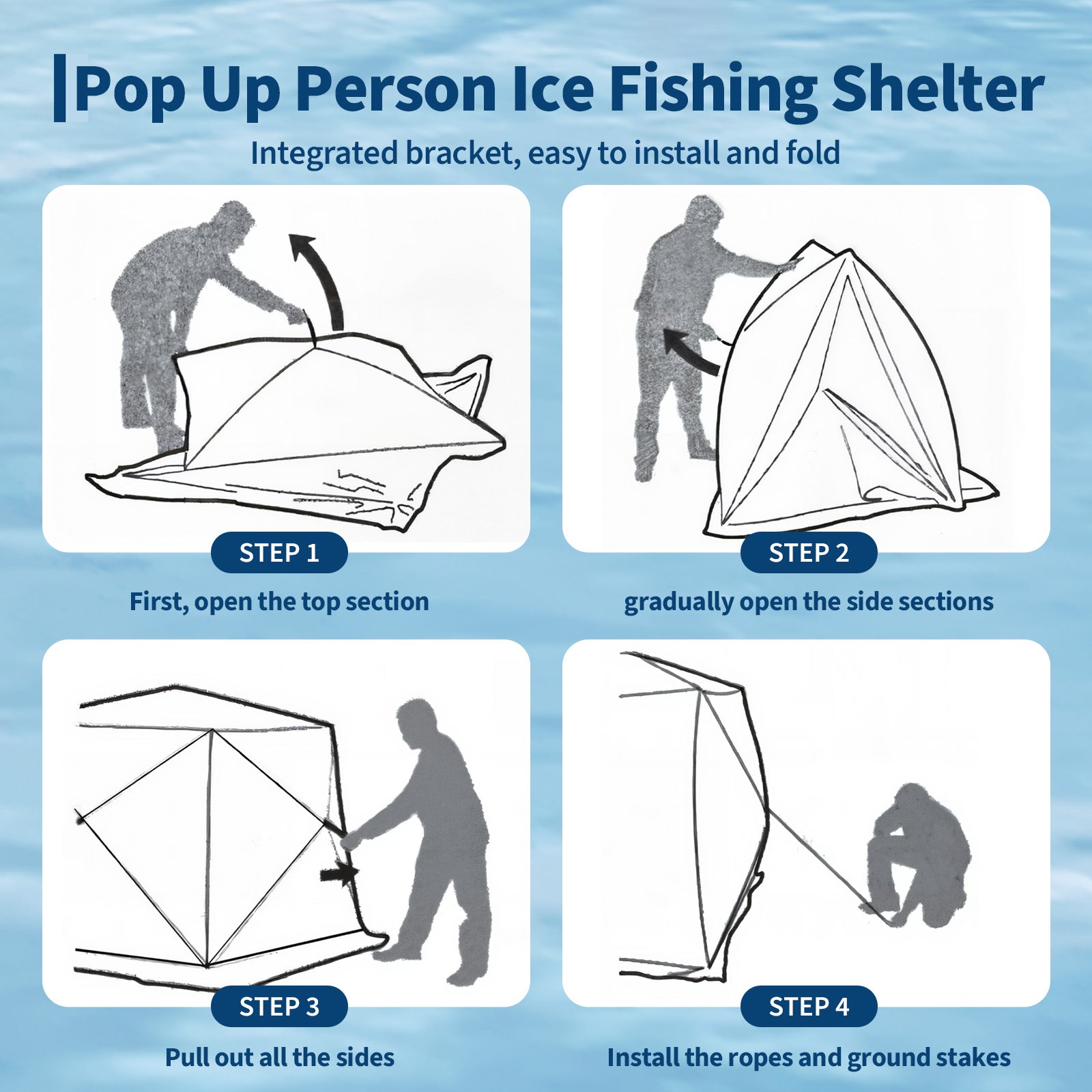 Garvee Insulated Pop-Up Ice Fishing Tent – 5-7 Person Portable Shelter with Double Zippered Doors, Large Windows, 2x49ft LED Light Strips, Windproof, Easy Setup, Carry Bag, Battery Packs – Red, 141.73x70.8x77.74in, 2x15m Light Strips