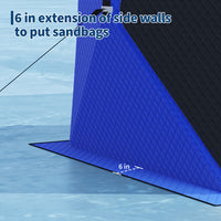 Garvee Insulated Pop-Up Ice Fishing Tent – 3-4 Person Shelter with 49ft LED Light Strip, Windproof, Easy Setup, Windows, Zippered Door, Carry Bag, Anchors, Battery Box – Blue + 2 Side Black, 70.8x70.8x77.74in, Includes 15m Light Strip