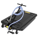 Garvee 17 Gal Electric Oil Drain with 110V Pump & 8 Ft Hose,Low Profile & T Folding Handle Oil Drain Cart for Truck Cars SUVs - Black-Electric