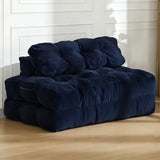 Garvee Folding Sofa Bed, 3-in-1 Convertible Sleeper Chair with Pillow, Double Futon Couch Bed with Back Support, Portable Fold Out Chair Bed Comfy Floor Sofa Lounge for Living Room Bedroom, Navy Blue - Navy Blue