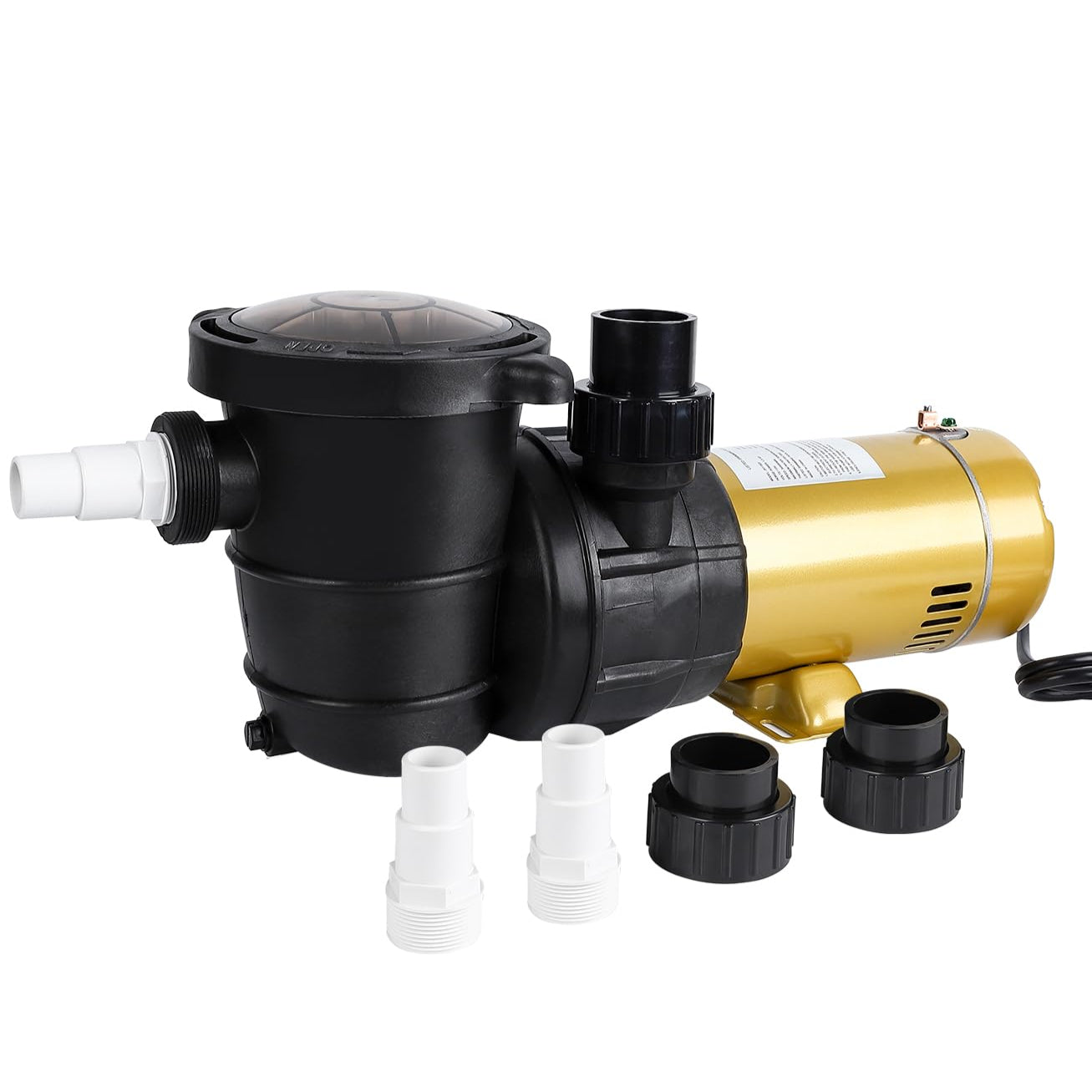Garvee 1.5HP Swimming Pool Pump Single Speed In/Above Ground Water Pump,115V 5568GPH & High Flow, Powerful Primming Swimming Pool Pumps with Filter Basket, Low Noise for Family