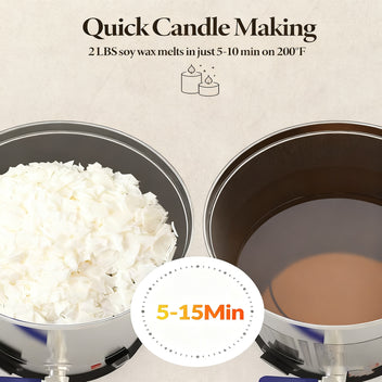 Garvee 12.7 Qts Electric Wax Melter with Temperature Control, Pour Spout, and Easy-Clean Feature for Candle Making, Ideal for Small-Scale Commercial or Home Use