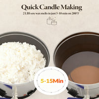 Garvee 12.7 Qts Electric Wax Melter with Temperature Control, Pour Spout, and Easy-Clean Feature for Candle Making, Ideal for Small-Scale Commercial or Home Use
