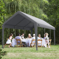 Garvee 13′ X 20′ 160G Heavy-Duty Carport Replacement Cover Waterproof UV Protected for Garage Tent Shelter Outdoor Grey (Frame Not Included)