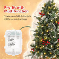 Garvee 3ft Mini Pre Lit Christmas Tree with Burlap Base, Artificial Small Tabletop Xmas Tree with 78 LED Lights, 8 Lighting Modes, Remote Control Christmas Tree for Home, Porch, Office(2 PCS)