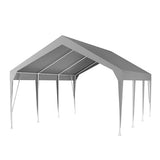 Garvee 10' X 20' Heavy Duty Carport, Portable Garage with Waterproof UV Protected Car Canopy for Cars, Boats, Storage, Grey - Grey