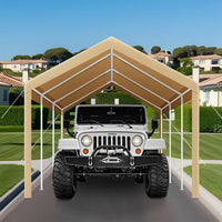 Garvee 10'x20' 200G Heavy-Duty Carport Replacement Cover - Waterproof & UV Protected Garage Tent Top Tarp (Top Cover Only, Frame Not Included), Yellow