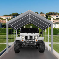 Garvee 13'x25' 200G Heavy-Duty Carport Replacement Cover - Waterproof & UV Protected Garage Tent Top Tarp (Frame Not Included), Grey